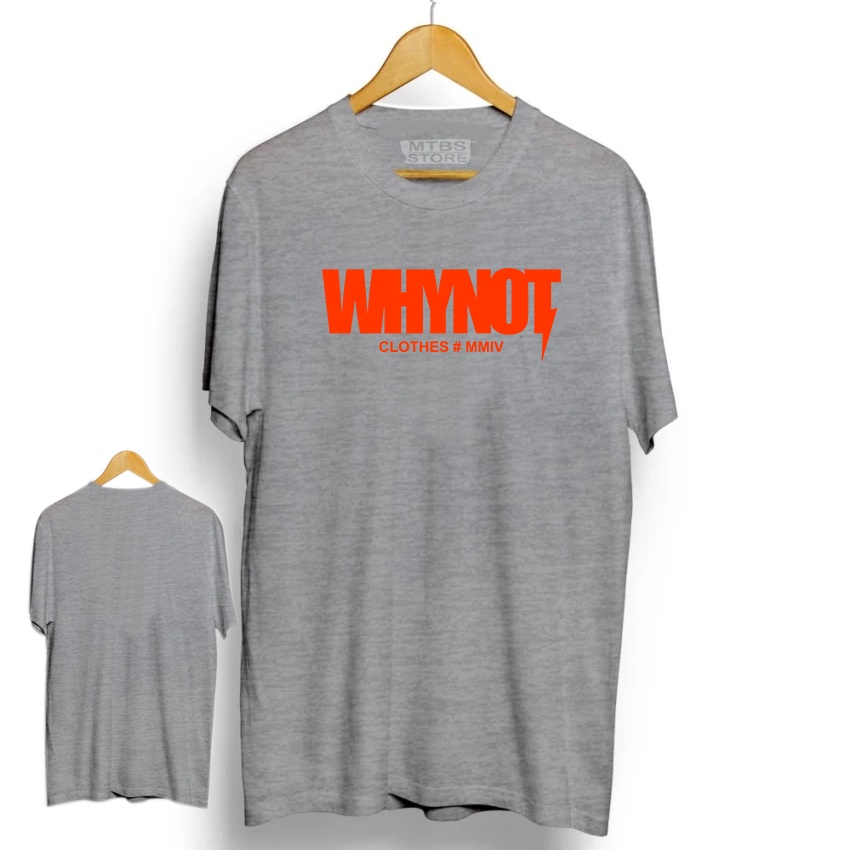 Sauza Clothing Store Kaos Distro Whynot Logo Orange - Premium High Quality