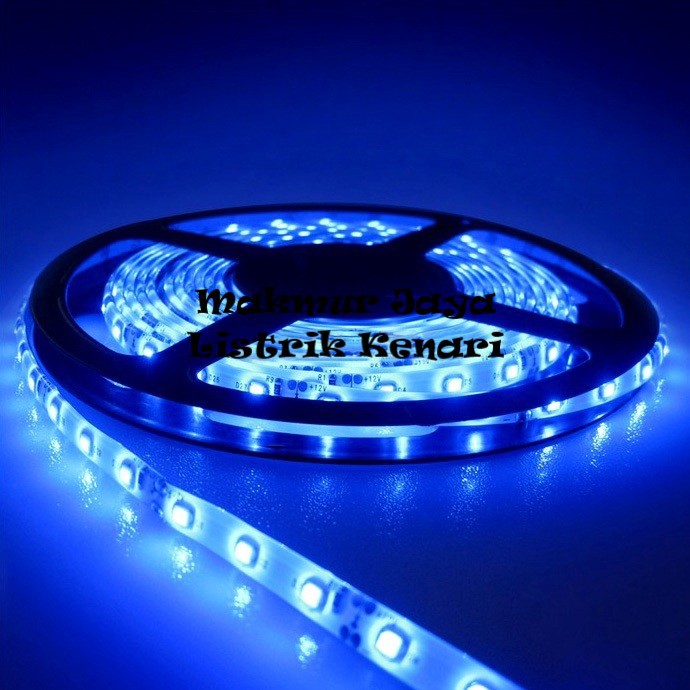 LAMPU LED STRIP LIGHT MATA BESAR 5050 SMD 12V IP33 indoor 5meter - Putih WARM WHITE HIJAU BIRU MERAH