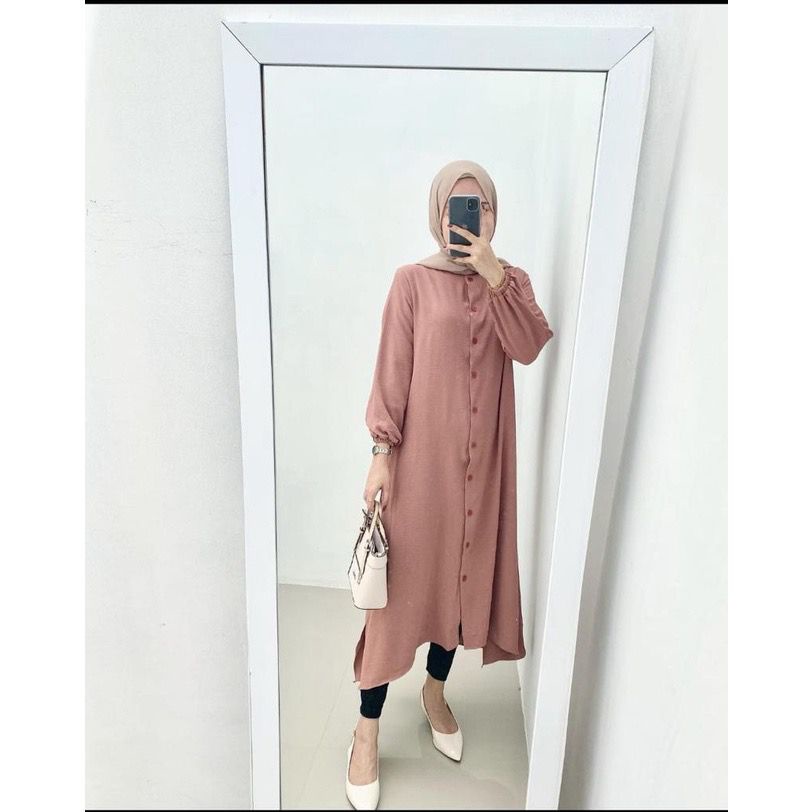 Laudya Midi Dress Crincle Premium