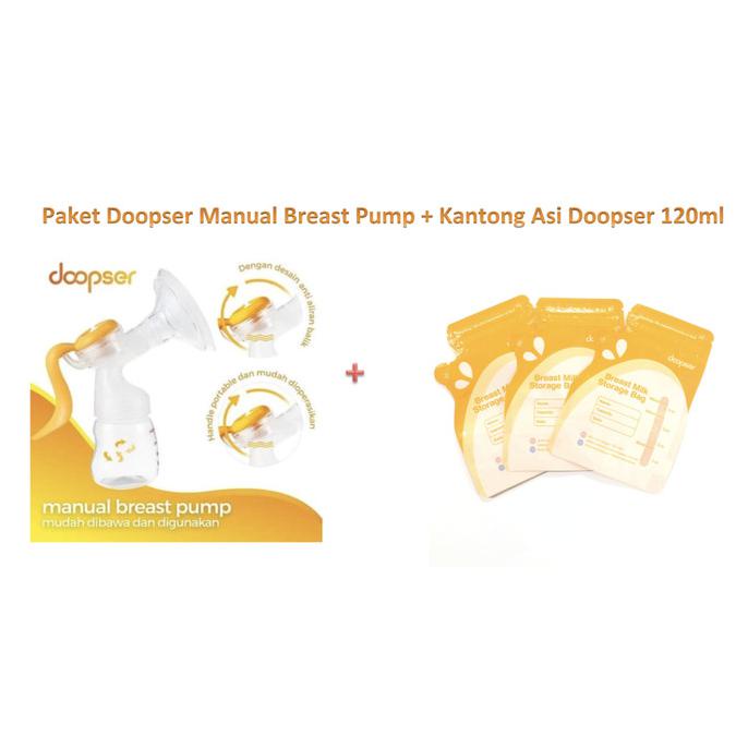 PD01 Paket DOOPSER Manual Breast Pump Pompa Asi + kantong asi Doopser