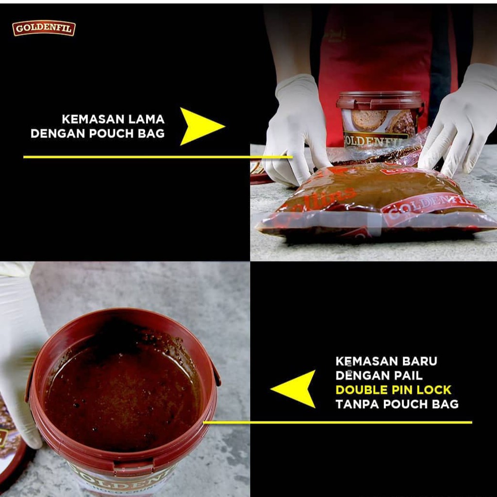 Goldenfil Hazelnut Spread 1kg / Selai Hazelnut TANPA Crunchy 3