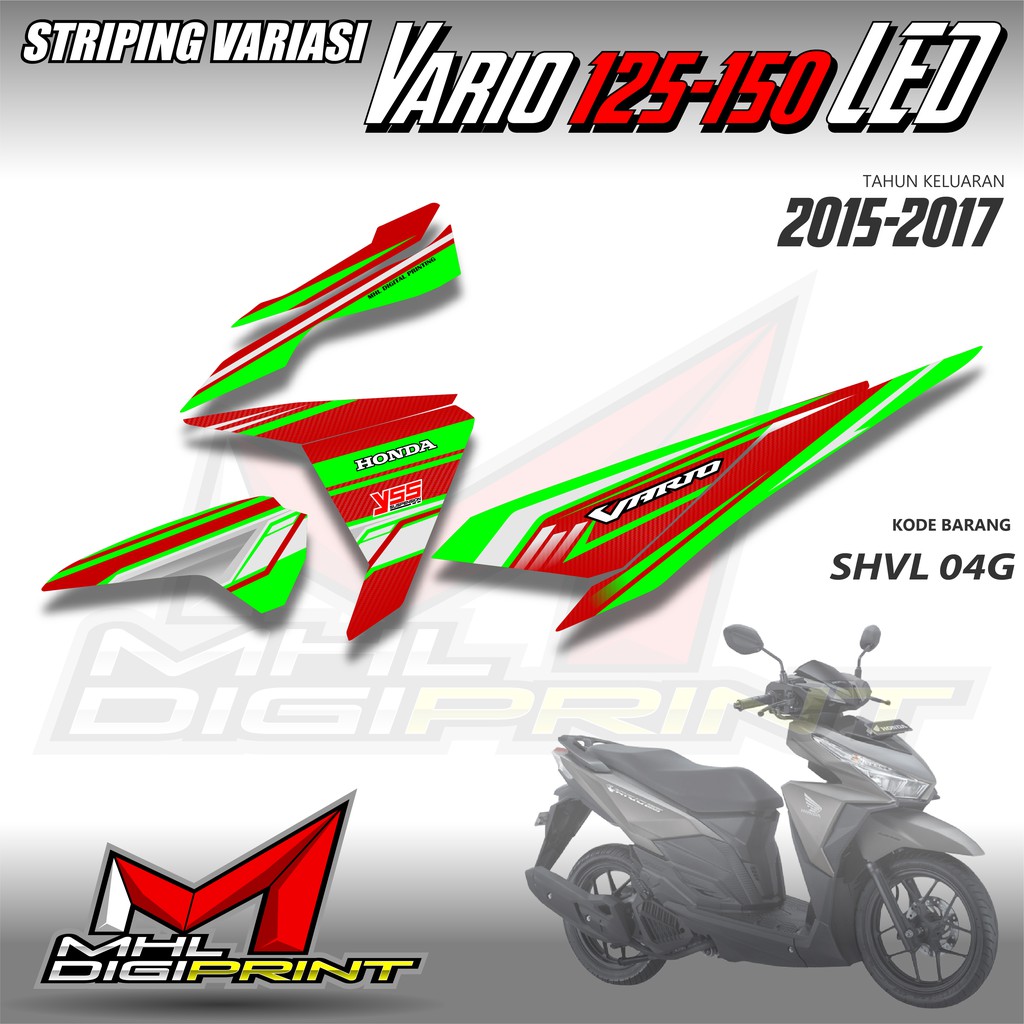 STRIPING VARIASI HONDA VARIO 125 &amp; 150 -  STIKER VARIO 125 &amp; 150 LED - SHVL 04