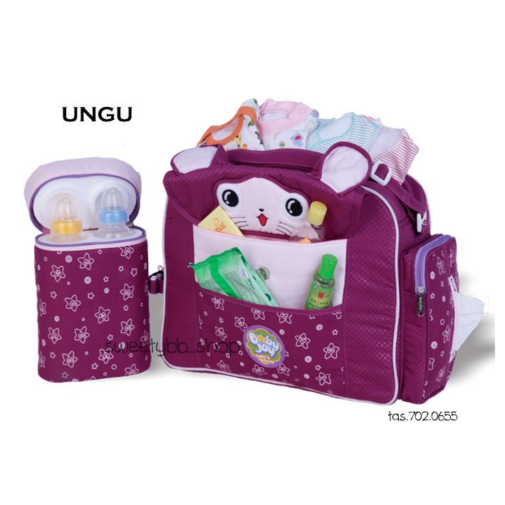 tas bayi besar dengan tempat tissue dan double tempat susu Baby Joy Melody series