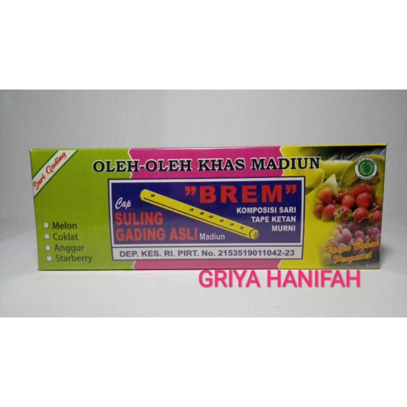 BREM ANEKA RASA MADIUN ASLI CAP SULING GADING ISI 3 BATANG