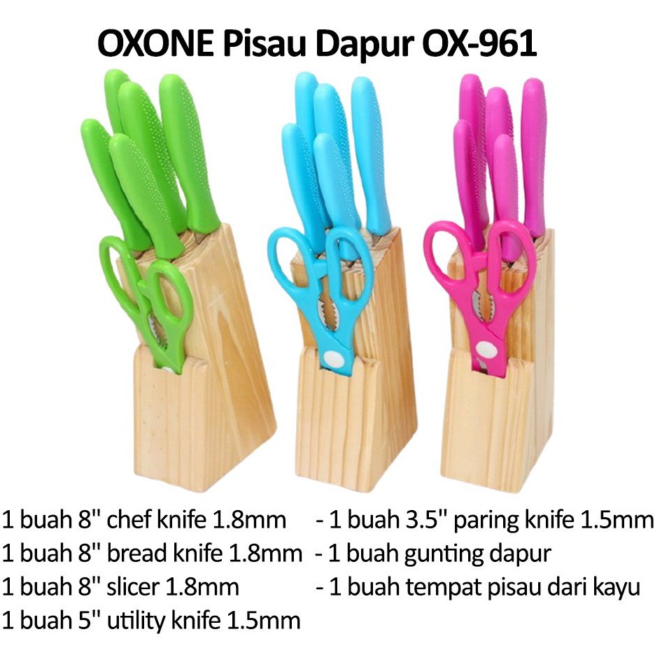 OXONE Pisau Dapur OX-961 (3 Pilihan Warna)