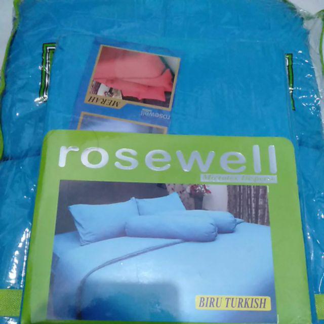 Bedcover Set Polos Rosewell  King/queen Tinggi 30cm