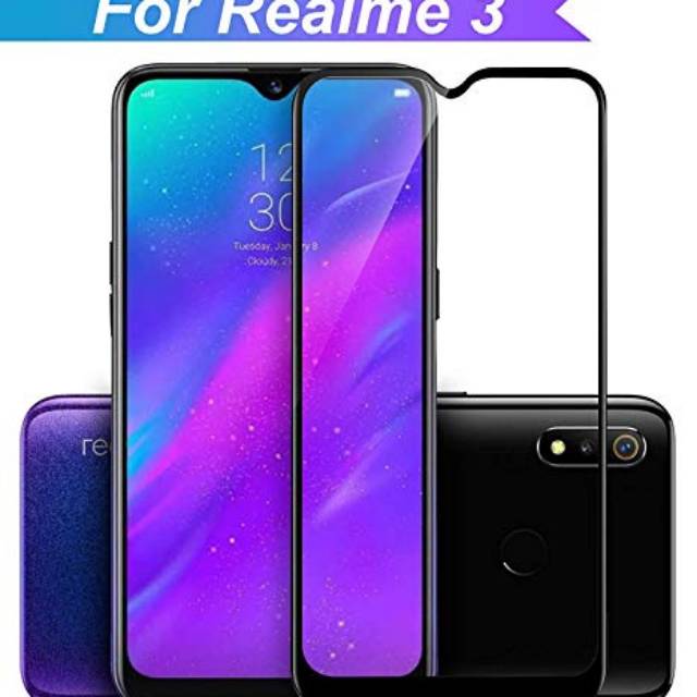 Tempered glass realme 3 full cover