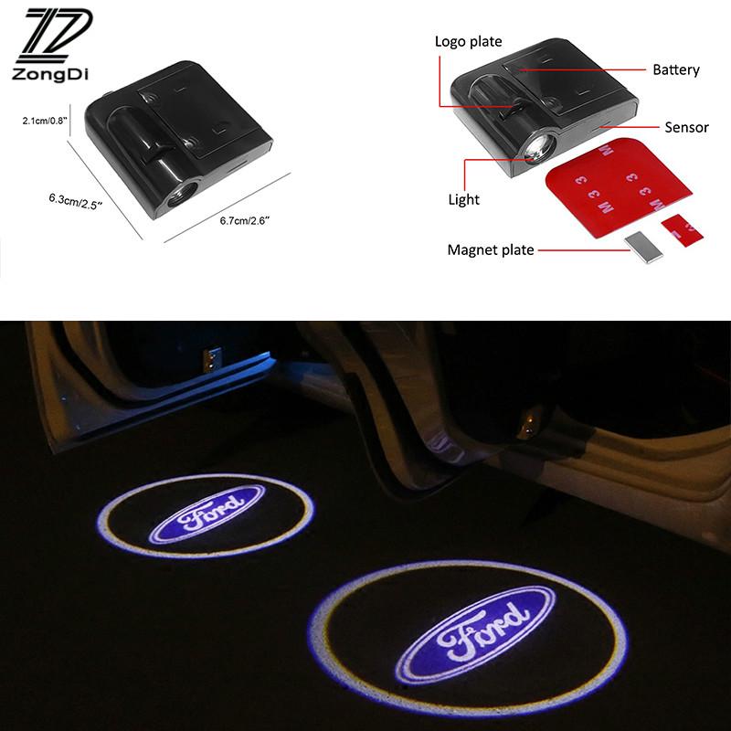 2pcs Ford Pintu Mobil Led Selamat Datang Cahaya Lampu Proyeksi Cahaya Pintu Cahaya Laser Dimodifikasi Fokus Ranger Farris Aksesoris Mobil