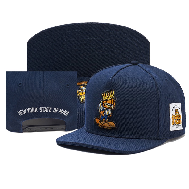 Garfield Topi snapback Motif Bordir Hati Gaya Kasual Untuk Pria Dan Wanita