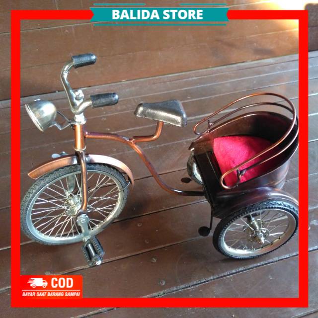 Miniatur Becak Sepeda Cina