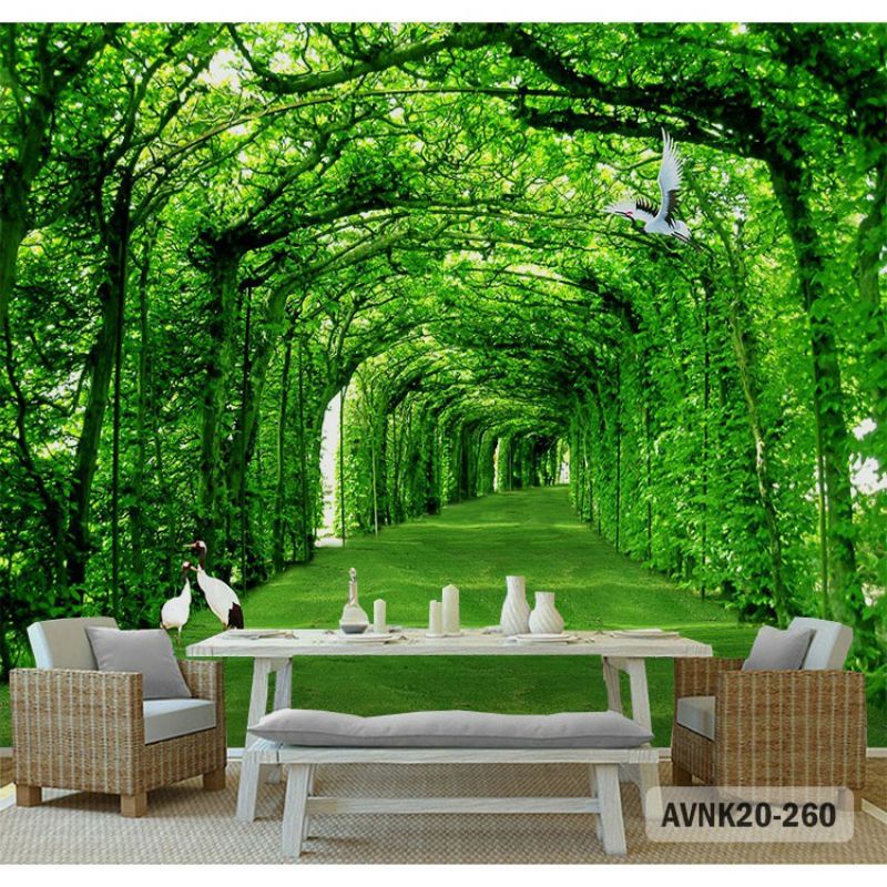 Wallpaper Taman 3D Wallpaper Daun merambat 3D Wallpaper Custom Taman 3D Photowall Taman 3D