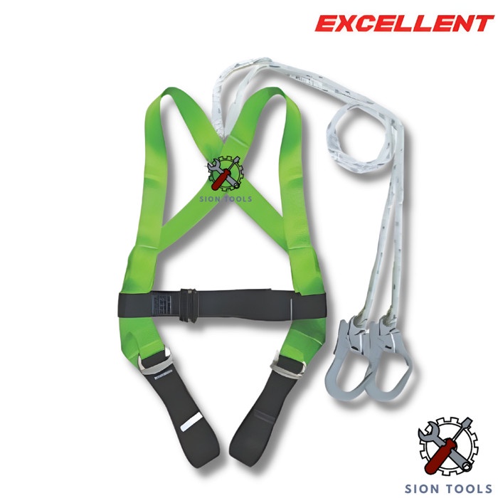 Jual EXCELLENT SAFETY BELT FULL BODY DOUBLE HOOK / BODY HARNESS BIG
