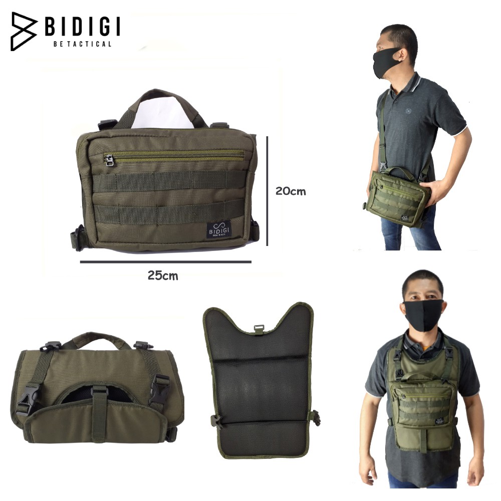 BIDIGI WINDBREAKER SLINGBAG / ROMPI TACTICAL ARMY