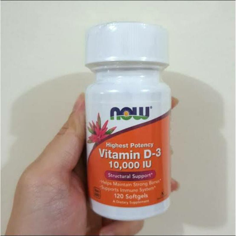 Jual Vitamin D3 5000 1000 10000 Iu Now Foods Vit D3 K2 Isi 120 180 240 Capsules Ori Usa Vitamin 7436