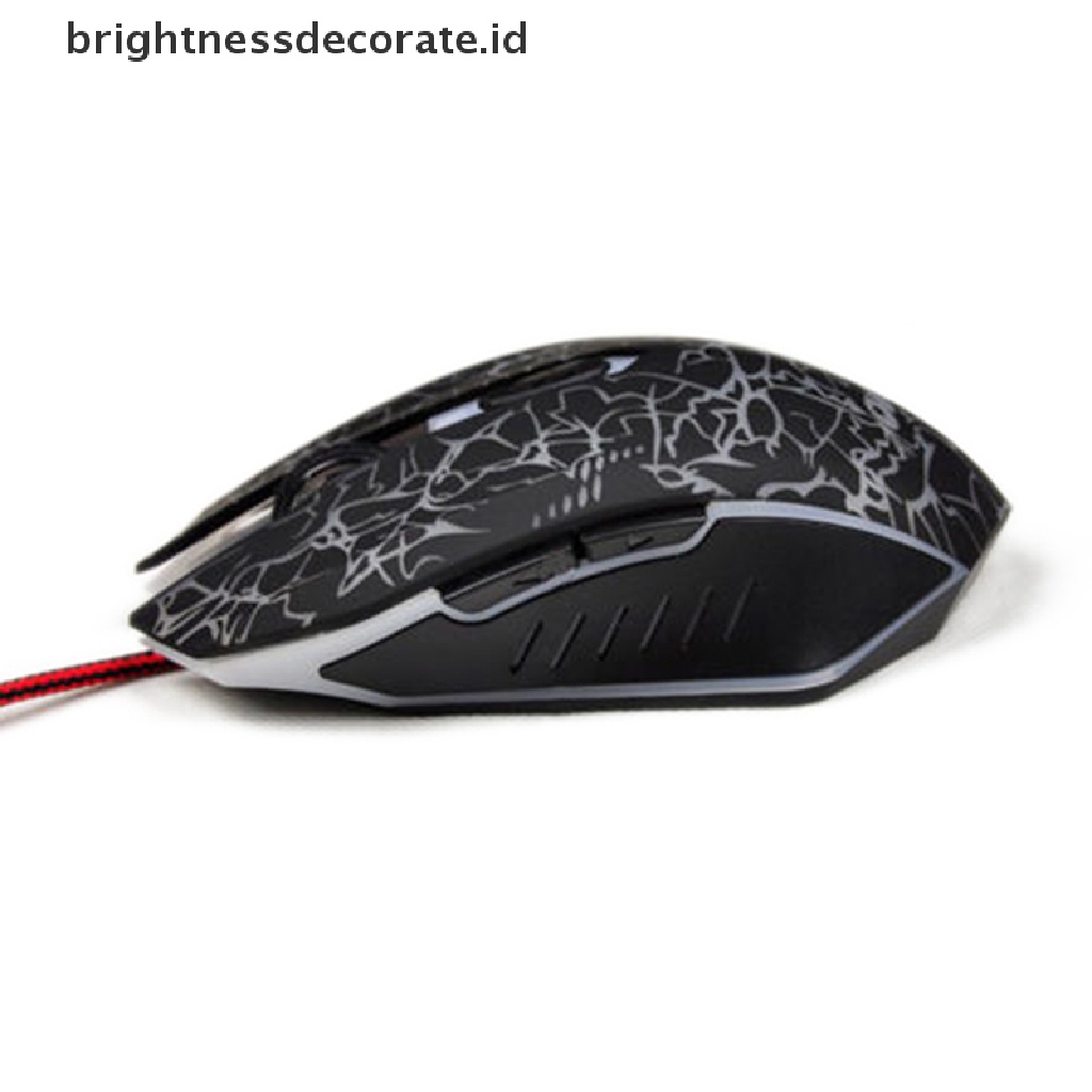 (Irth) Mouse Gaming Optical 4000Dpi 6 Led Dengan Kabel Usb Untuk Pc / Laptop