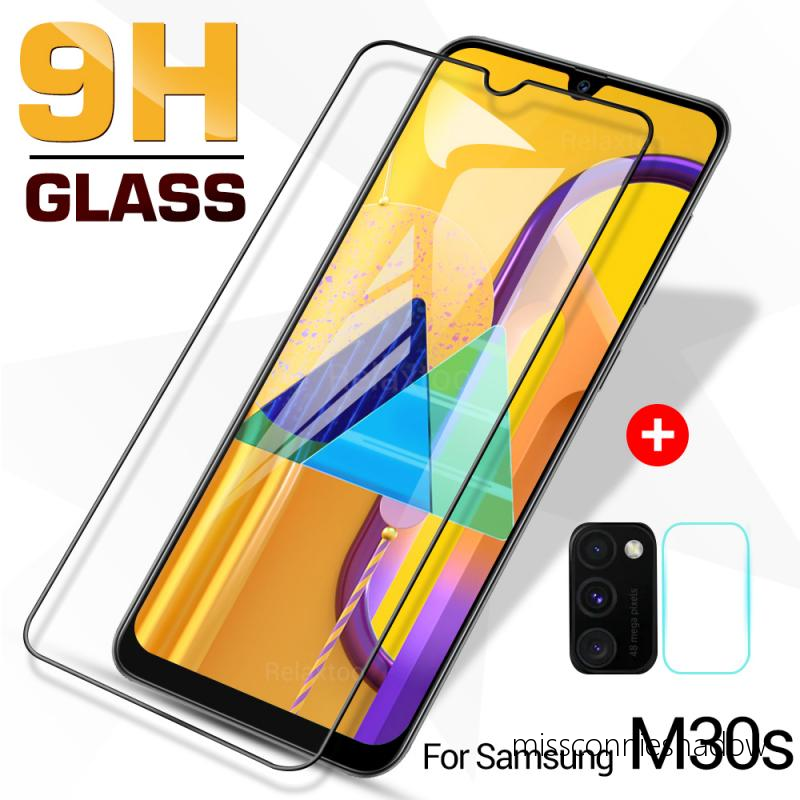 2in1 Pelindung Layar Tempered Glass Untuk Samsung A32 A52 A72 A12 A02S A11 A50S A21S A51 A71 A50 A30S A30 A20 A10 M10 A10S A20S M11