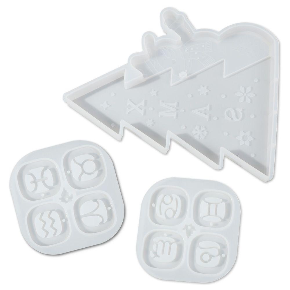 Solighter Constellation Cetakan Santa Claus Poligon Kerajinan DIY Epoxy Handmade Liontin Cetakan