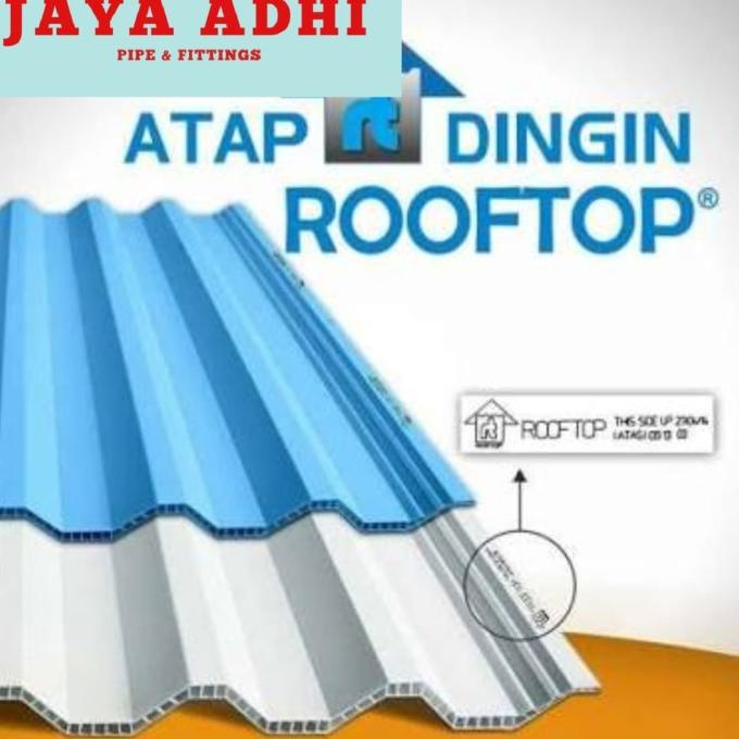 Atap PVC Kanopi Rooftop Putih / Biru Doff