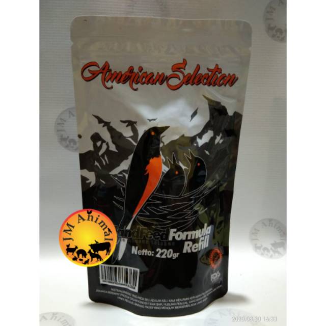 AMS AMERICAN SELECTION 220 HANDFEED FORMULA PAKAN LOLOHAN BURUNG MURAI