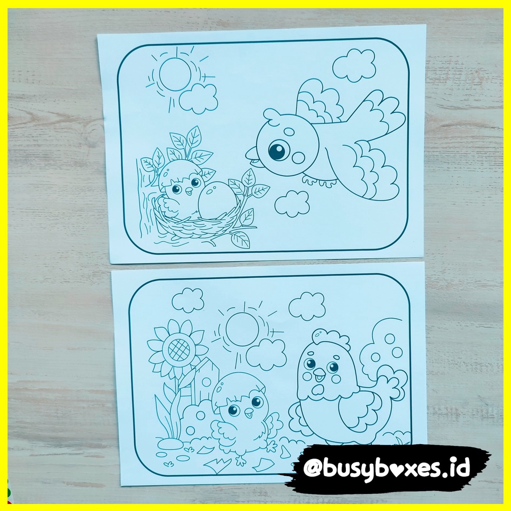 [busyboxes.id] Mainan Edukasi Menempel Sticker seri   burung bola