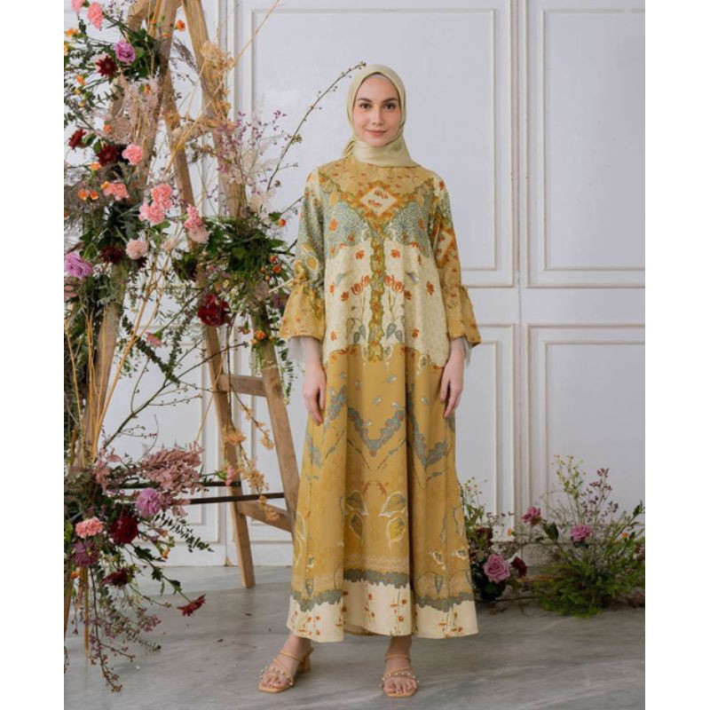 MAHARANI DRESS MUSTARD size XXL KISAH SERIES BY GEULIS.ID