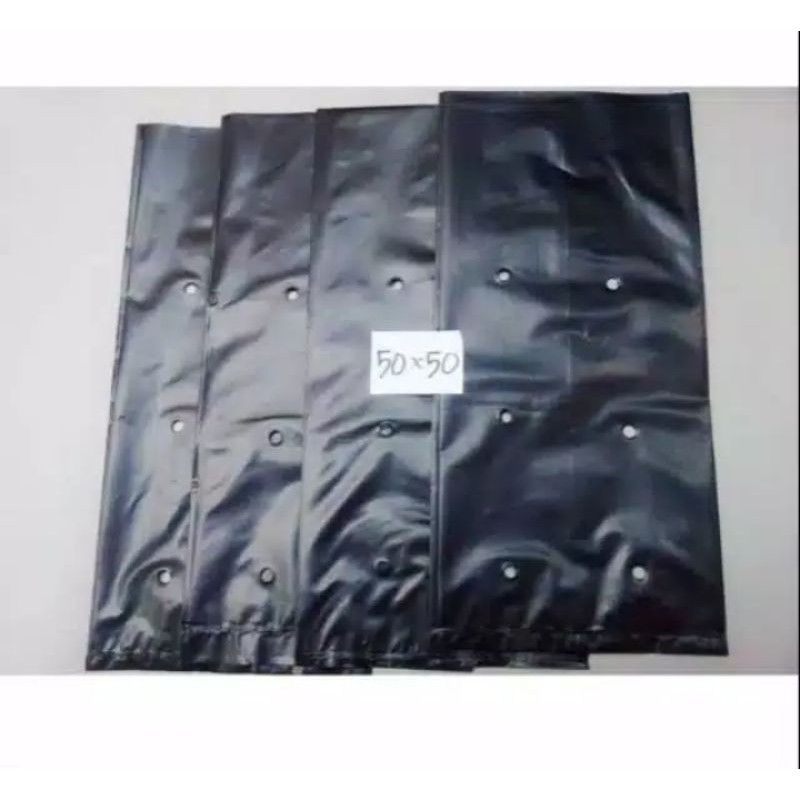 polybag perbiji ukuran 50x50 tebal