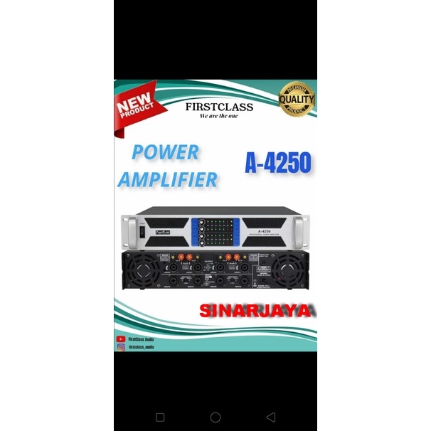 POWER AMPLIFIER FIRSTCLASS A4250/A 4250 4Ch FIRST CLASS