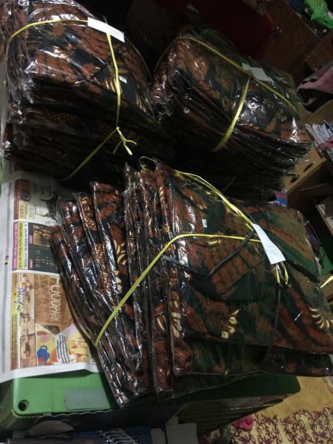 Asifa Batik Hrb026 Kenongo Kemeja Tosca Pendek Pekalongan Padi M L Xl Sogan Tulis Halus Kemeja Batik
