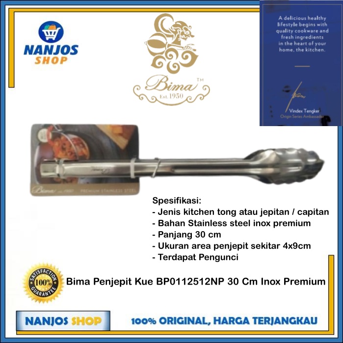 Bima Pencapit Penjepit Alat Capit Makanan Stainless Food Tong 30 cm BP0112512NP