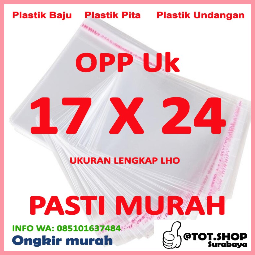 

OPP LEM PLASTIK KACA 17 X 24 DVD,Bakery,Undangan,Roti,Amplop,Angpao (Isi 100 Lembar)