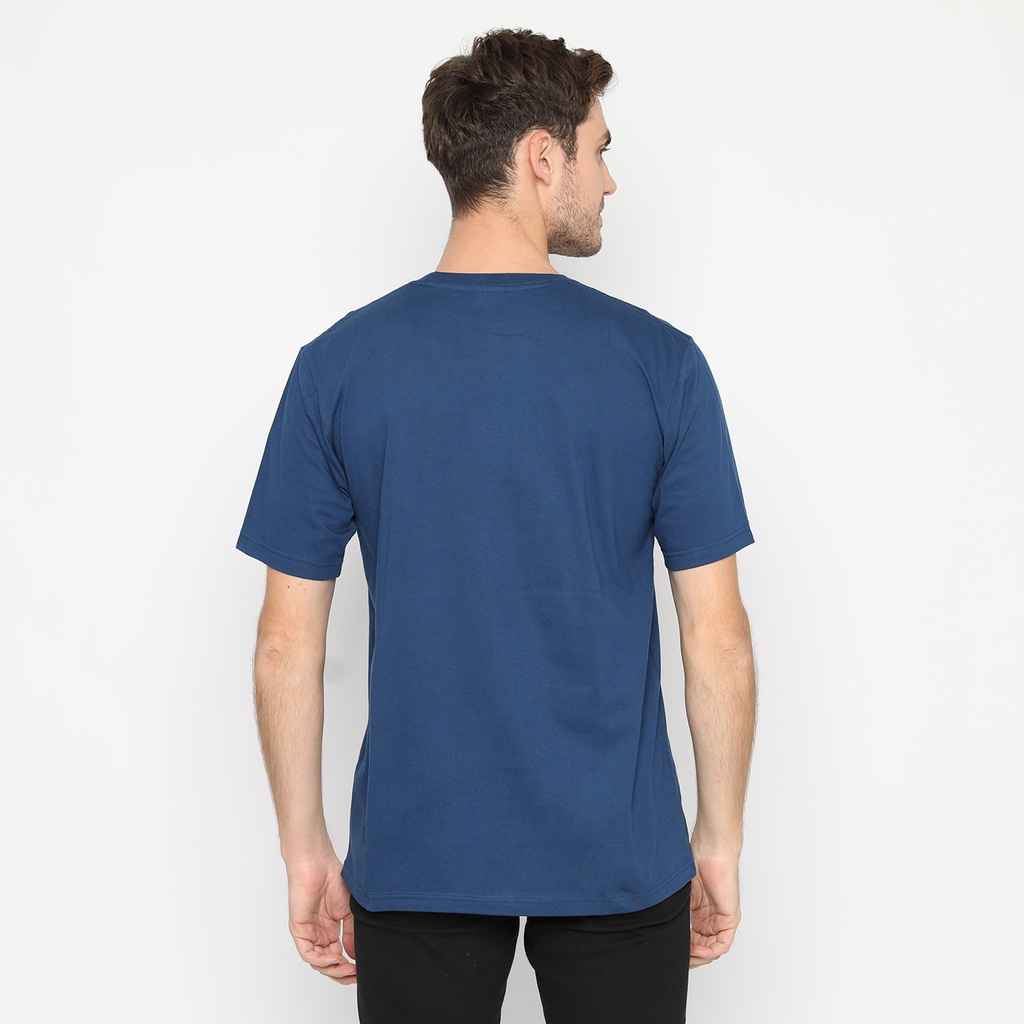 RS31 T-Shirt Navy Basic - Kaos Polos Lengan Pendek Biru Dongker Soft Combed 30s Super Big Size Jumbo