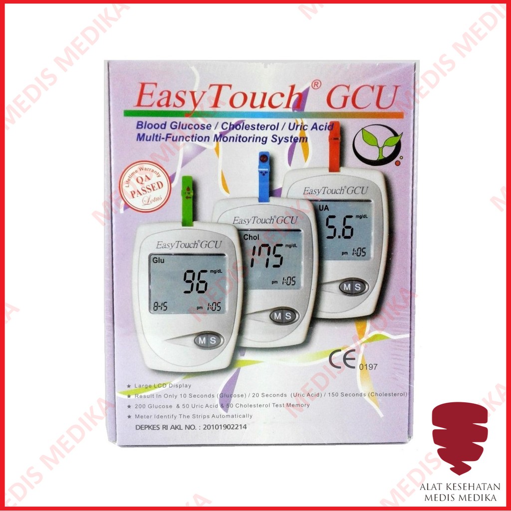 Easy Touch Alat Cek Gula Darah Asam Urat dan Kolestrol GCU