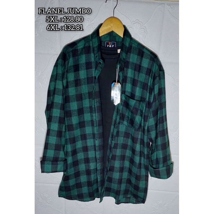 flanel jumbo lengan panjang pria size 5XL-6XL / kemeja flanel lengan panjang jumbo pria