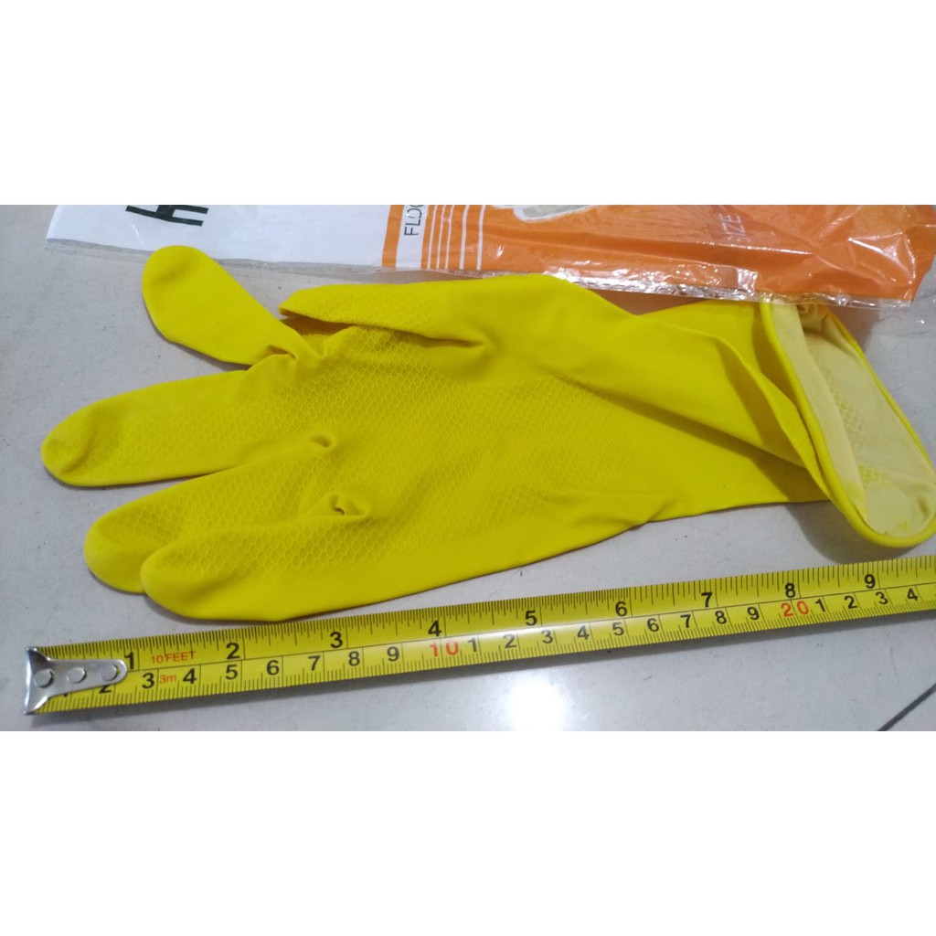 SARUNG TANGAN KARET CUCI PIRING mURAH / SARUNG TANGAN KARET KUNING/ GLOVES