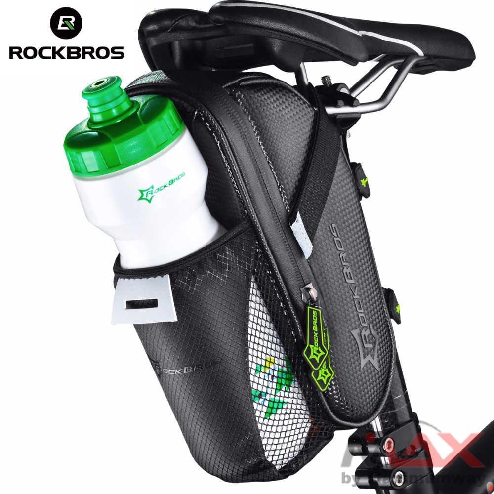 Tas Sepeda Microfiber Waterproof dengan Holder Botol Minum olahraga aksesoris elektrik MTB bicycle