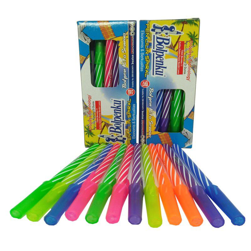 

PULPEN / PEN BOLPENKU SPIRAL HITAM / 12PCS / 1 LUSIN