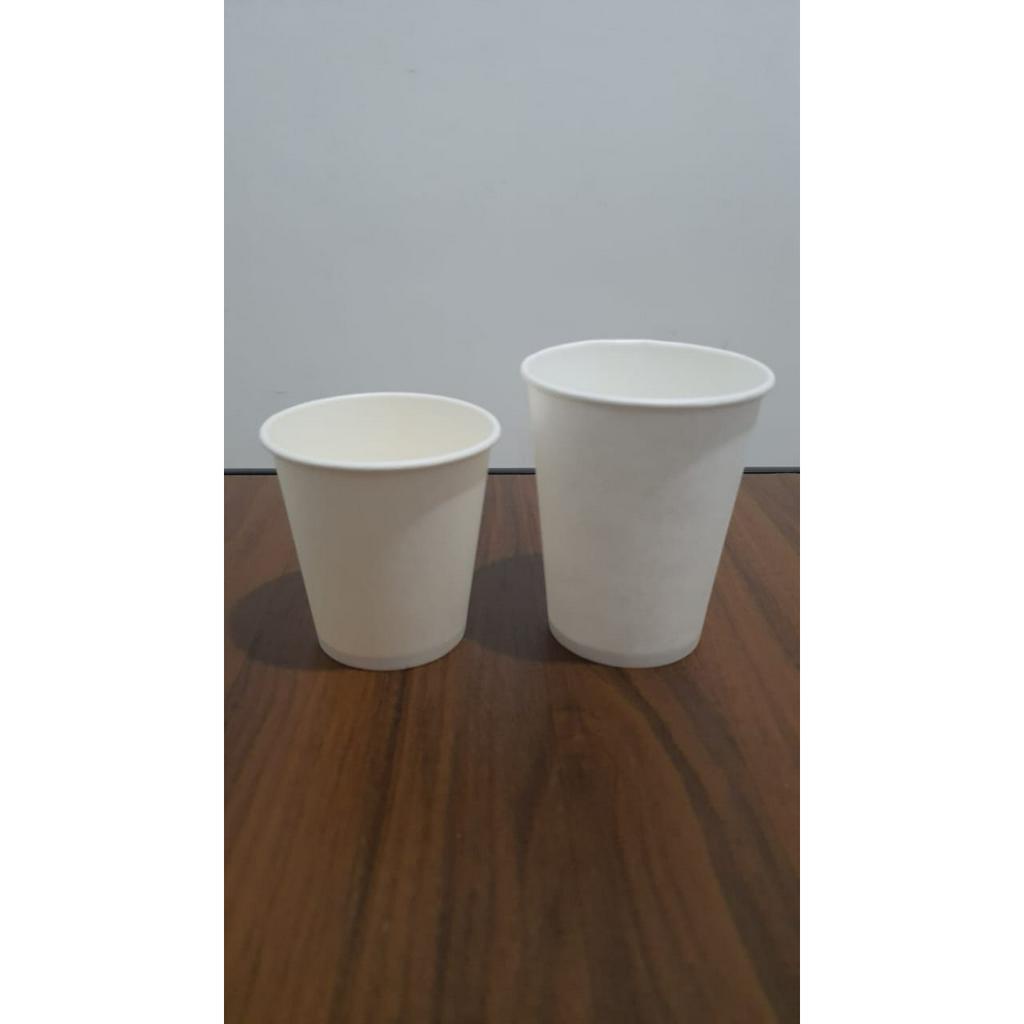 Paper Cup 8 Oz / Gelas Kertas Putih 240 ml - Tanpa Tutup - Termurah!