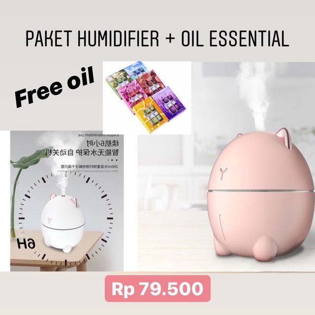 Humidifier / oil essential / aromatherapy / difusser / purifier/kucing