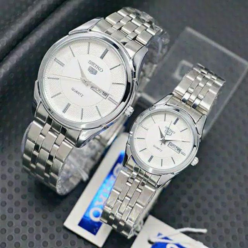 Jam Tangan Pasangan Anti Air / Jam Tangan Seiko5 Rantai