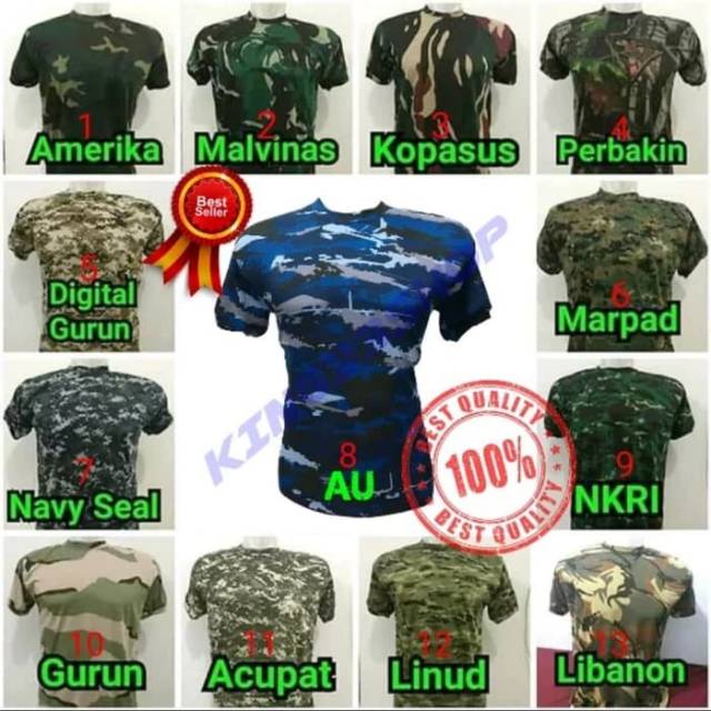 PROMO... Kaos ARMY / Kaos Loreng