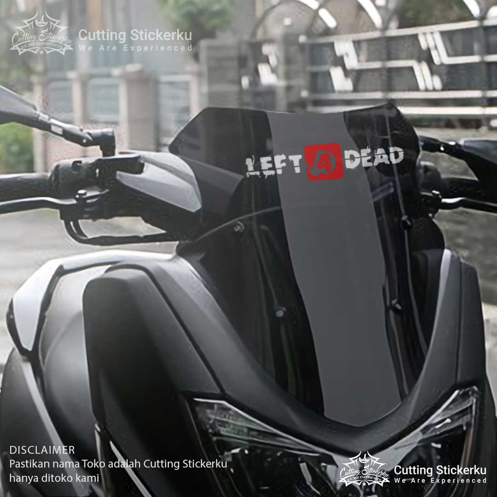 Cutting Stiker Left 4 Dead Variasi Motor Mobil Sticker LucuTimbul Keren Nyala Dasbor Spakbor Visor Body Kaca Helm Laptop Hologram Reflective Tahan Air Setiker Veriasi Bodi Samping Jepang Matic Scoopy Vario Beat NMAX PCX Vespa Windshield Video Game Origin