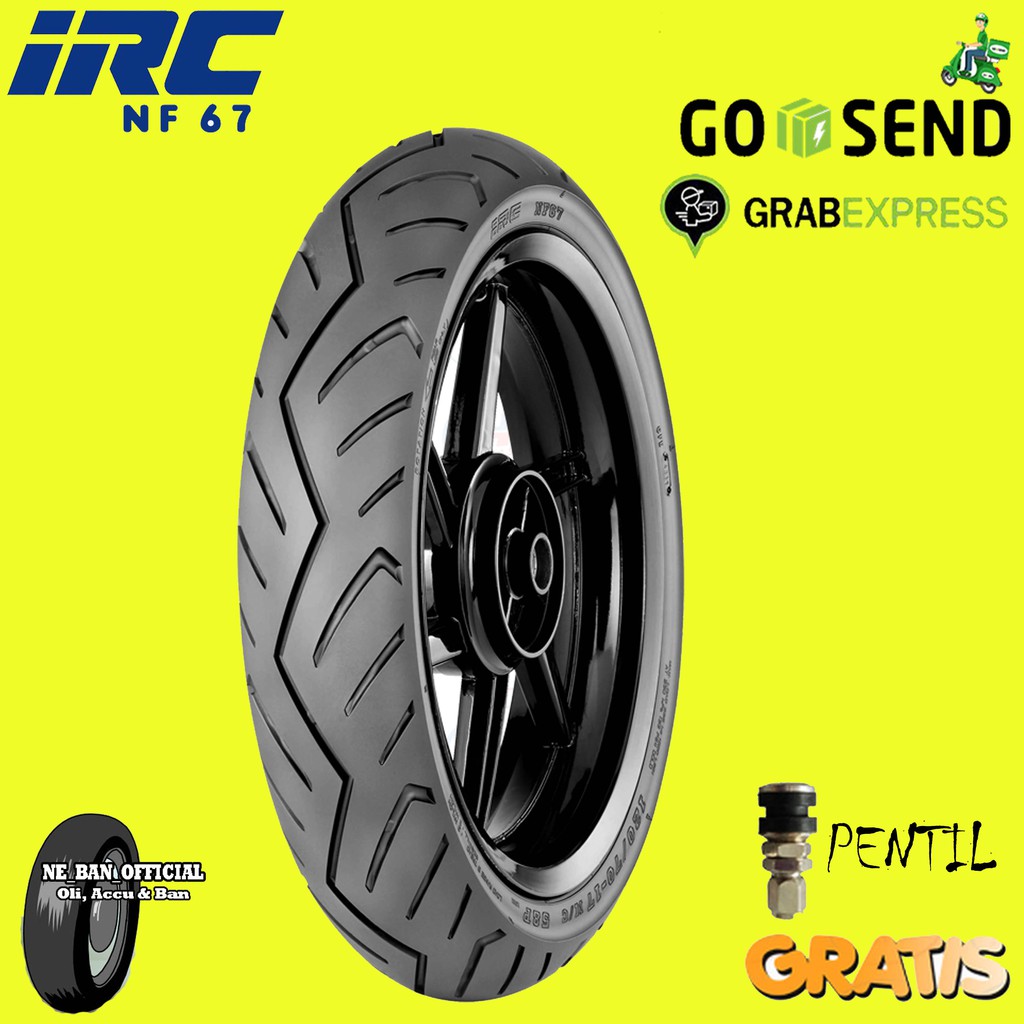 BAN MOTOR IRC NF67 90/80 Ring 17 Tubeless Terbaru