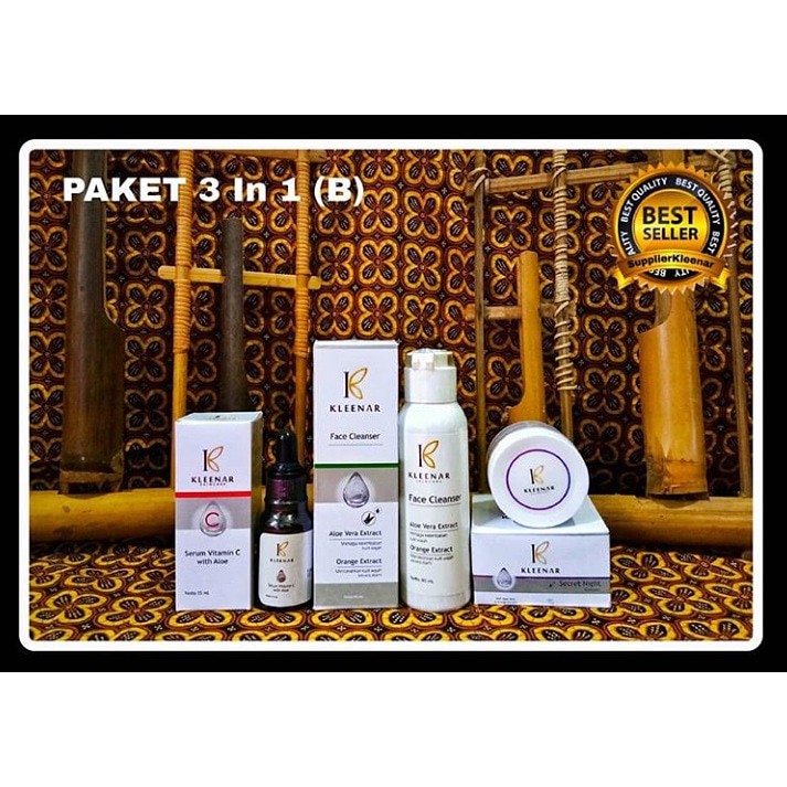 PAKET KECANTIKAN | KLEENAR SKINCARE 3 in 1 (B) | 100% AMAN dan ORIGINAL