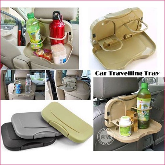 Rak Meja Lipat Makanan Minuman Mobil- Folding Car Travel Dining Tray