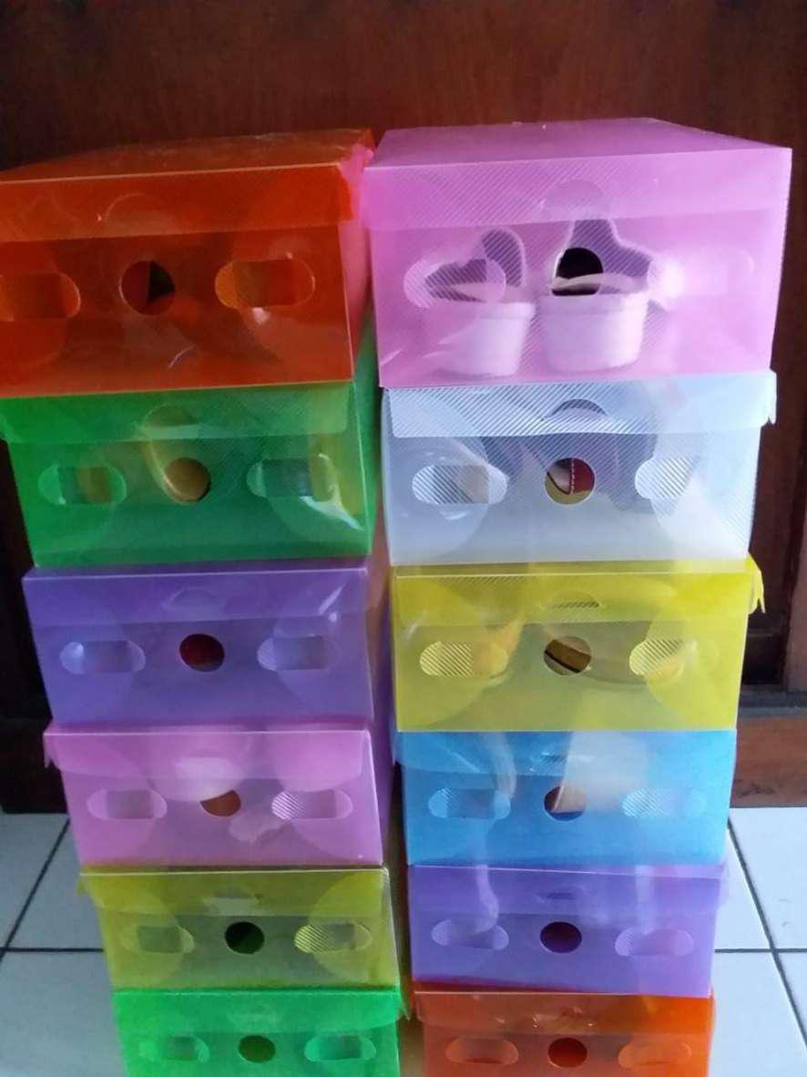 [bisa Cod] Kotak Penyimpanan Sepatu Serbaguna 1 Lusin
