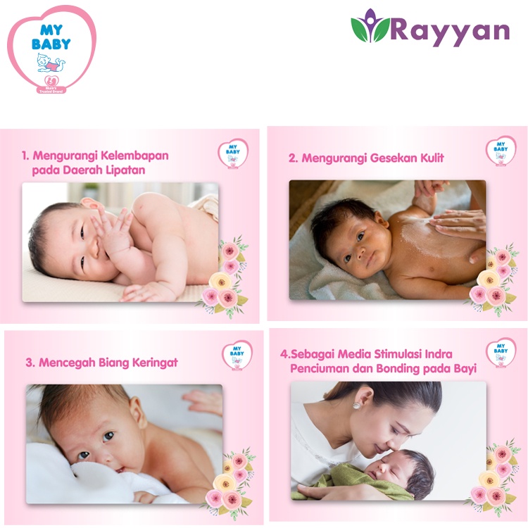 MY BABY Powder  [150g + 38g] - Bedak Bayi My Baby Aroma Buah Segar| Harum dan Wangi