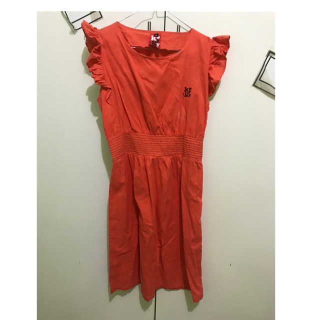 Preloved Dress simple orange Kuyagaya Berskha/ Forever21 / H&M / Cotton On