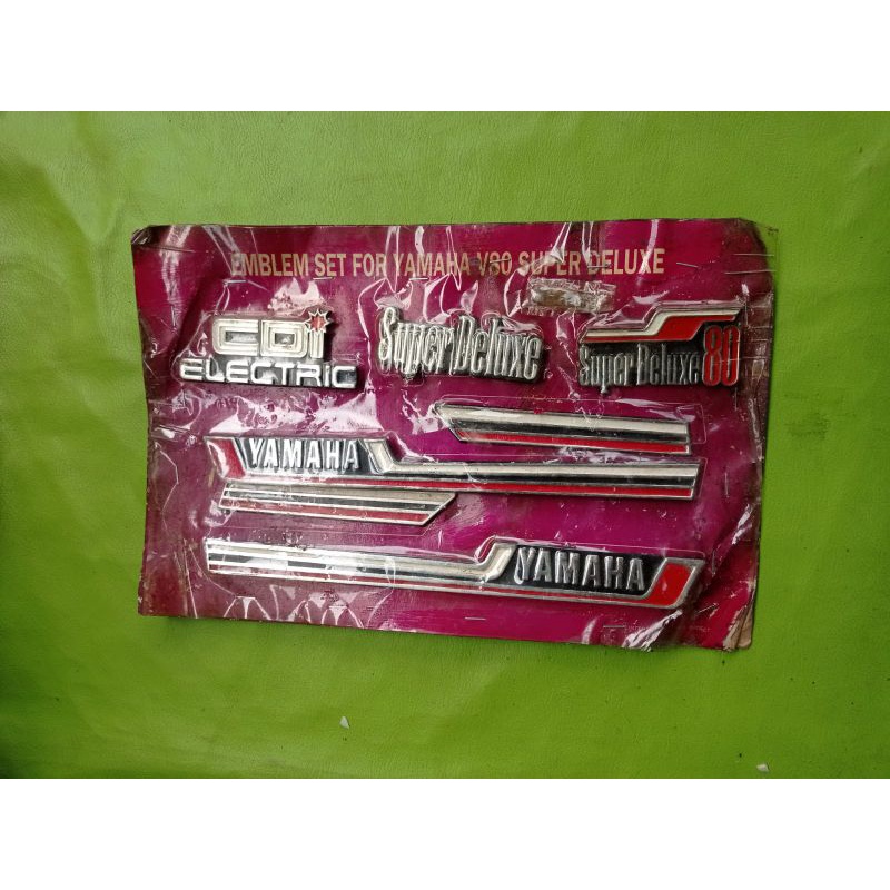 emblem set yamaha v80 V80 super deluxe SDX nos