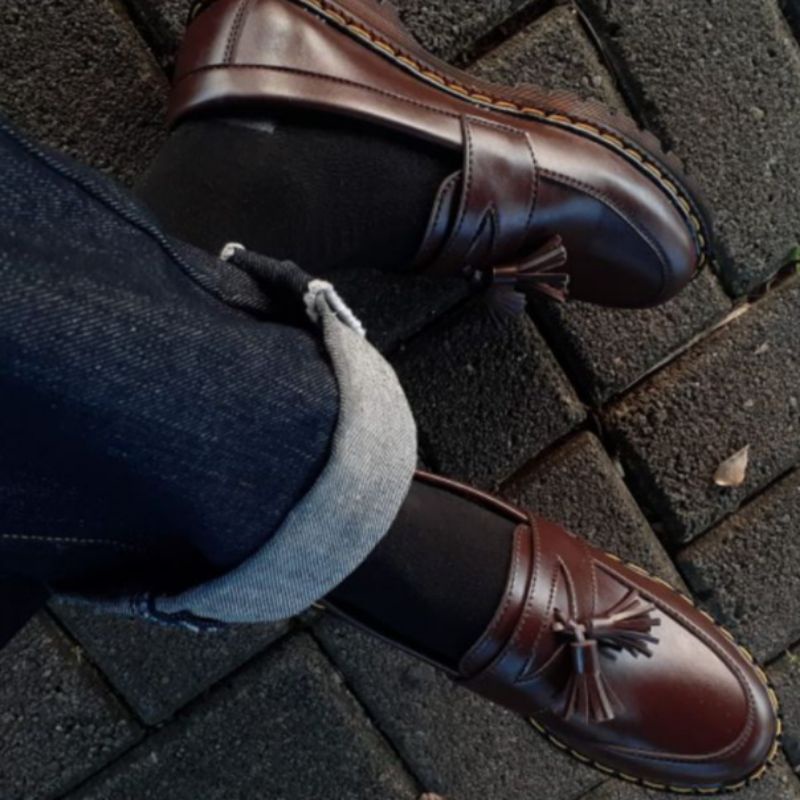 Alvaris rey brown- sepatu penny loafers pria loaferboi brown