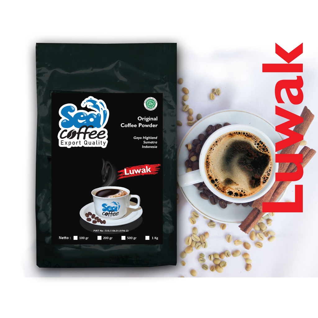 

Kopi Gayo Luwak Liar 100% Asli Bubuk/Roasted beans 1Kg